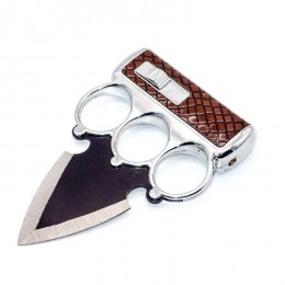 K08 Push Dagger Knife & Brass Knuckles with lighter