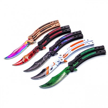 Vortex Balisong Butterfly Knife Stainless Steel Blade,