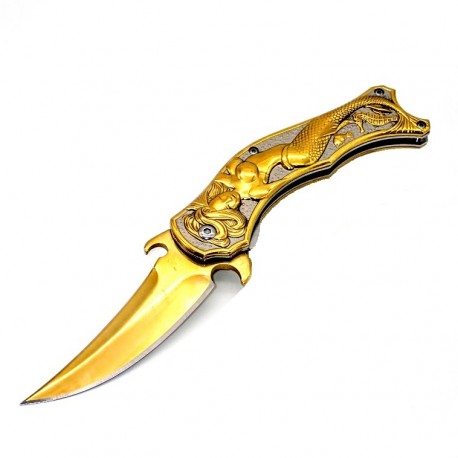 KS44 Semiautomatic Knife GOLD